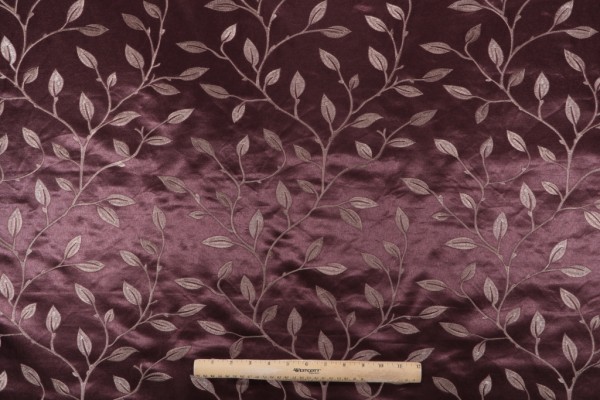 Click for Valiant Fabrics Capri Embroidered Drapery Fabric in Plum  Valiant Fabrics Capri Embroidered Drapery Fabric in Plum