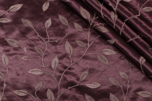 Click for Valiant Fabrics Capri Embroidered Drapery Fabric in Plum  Valiant Fabrics Capri Embroidered Drapery Fabric in Plum