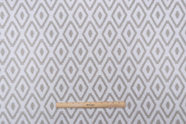 Valiant Fabrics Canyon Embroidered Drapery Fabric in Pewter 