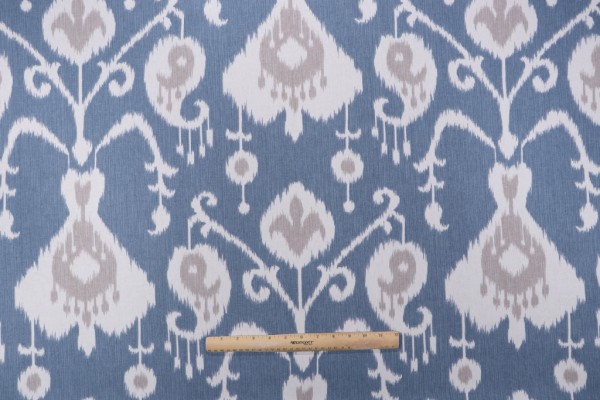 Magnolia Home Java Printed Cotton Drapery Fabric in Yacht