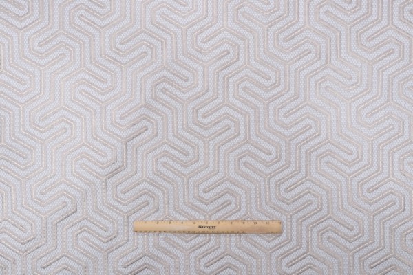 PK Lifestyles Cayden Embroidered Drapery Fabric in Sand