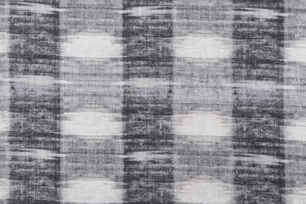 PK Lifestyles Sashika Plaid Printed Linen Blend Drapery Fabric in Cinder