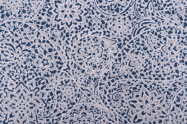 Click for 1 Yards Magnolia Home Stella Printed Cotton Drapery Fabric in Navy Magnolia Home Stella Printed Cotton Drapery Fabric in Navy