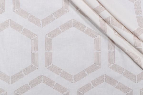 Valiant Fabrics Elixir Embroidered Drapery Fabric in Natural