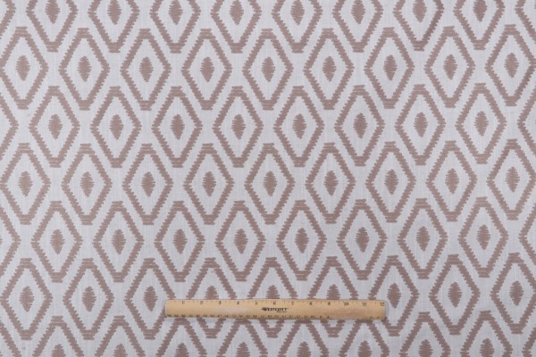Valiant Fabrics Canyon Embroidered Drapery Fabric in Grasscloth