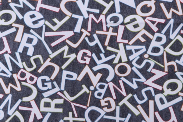 Click for 15 Yards Waverly Alphabets Printed Cotton Drapery Fabric in Noir Waverly Alphabets Printed Cotton Drapery Fabric in Noir