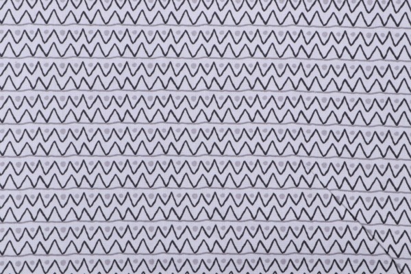 PK Lifestyles Zipper Zag Printed Cotton Drapery Fabric in Graphite