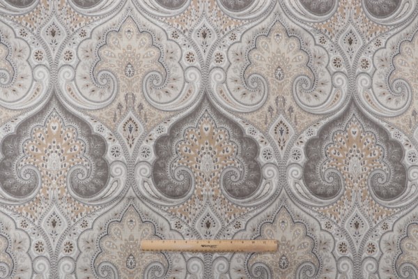 Kravet Latika Printed Linen Drapery Fabric in Limestone CLOSEOUT