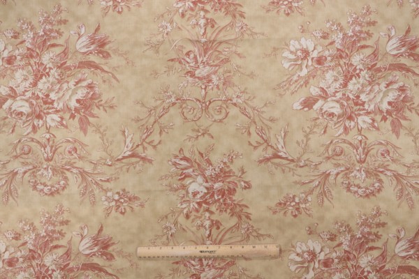 Kravet Queensway Printed Cotton Drapery Fabric in Amber CLOSEOUT