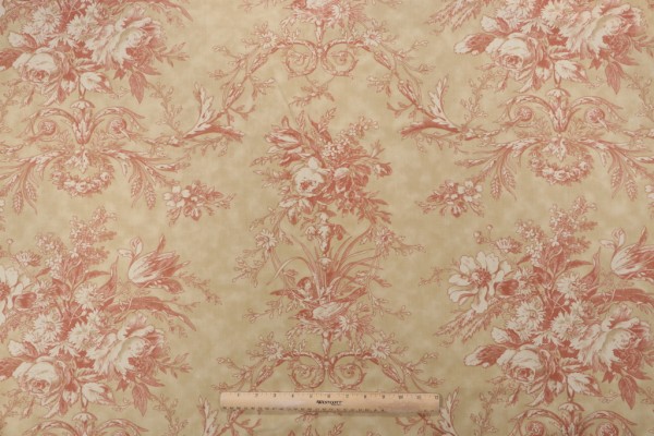 Kravet Queensway Printed Cotton Drapery Fabric in Amber CLOSEOUT