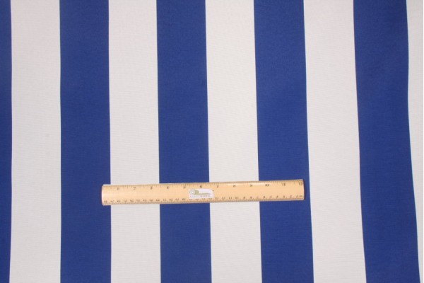 Richloom Cabana Stripe Printed Poly Outdoor Fabric in Cobalt