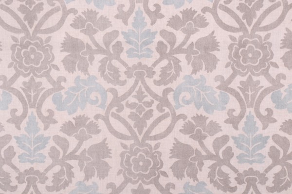 Waverly Anika Printed Cotton Drapery Fabric in Spa