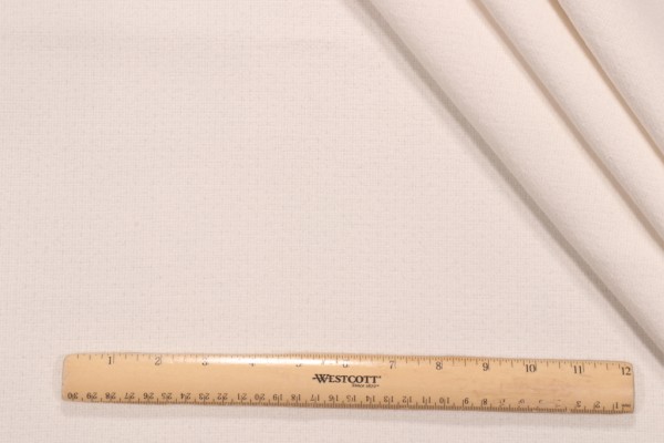 Crypton Textured Woven High Performance Chenille Upholstery Fabric in Off White