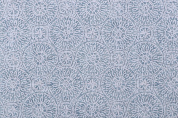 Magnolia Home Tibet II Printed Cotton Drapery Fabric in Spa