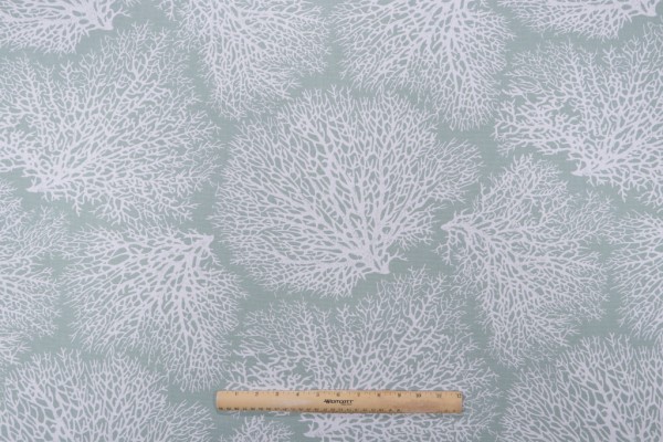 Magnolia Home Ariel Printed Cotton Drapery Fabric in Spa