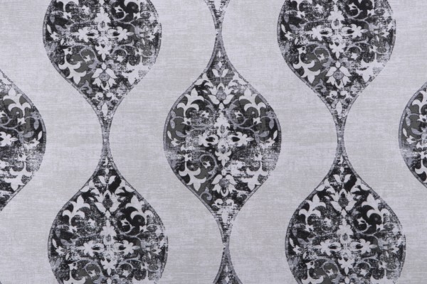 Magnolia Home Romano Printed Cotton Drapery Fabric in Pewter