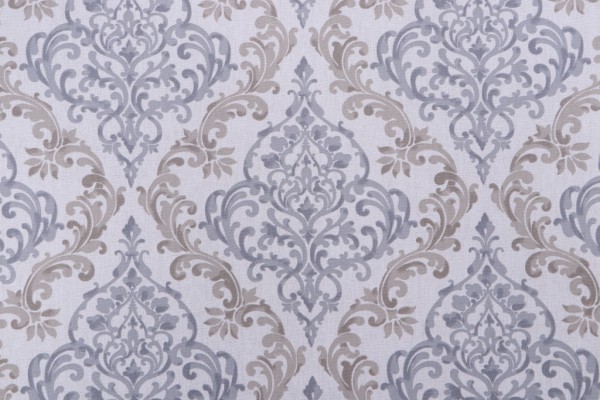 Sample of Magnolia Home Anna Printed Cotton Drapery Fabric in Pewter 