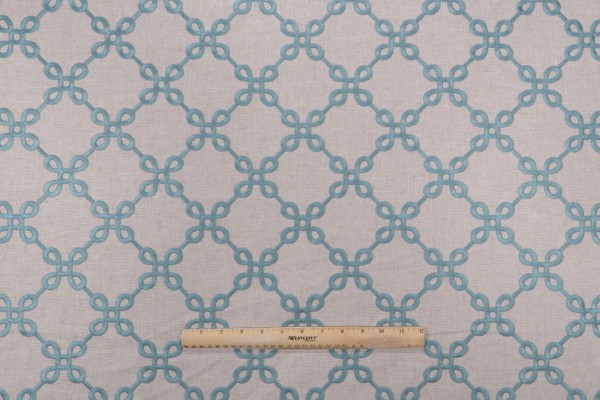 Valiant Fabrics Legacy Embroidered Drapery Fabric in Resort 