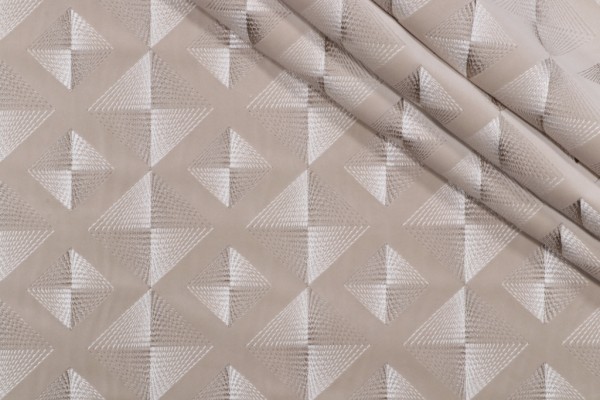 Valiant Fabrics Regent Embroidered Velvet Decorator Fabric in Cafe 