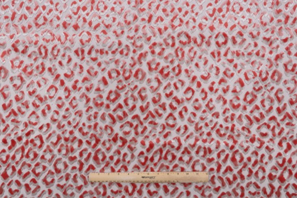 Hamilton Ocelot Velvet Upholstery Fabric in Mango 