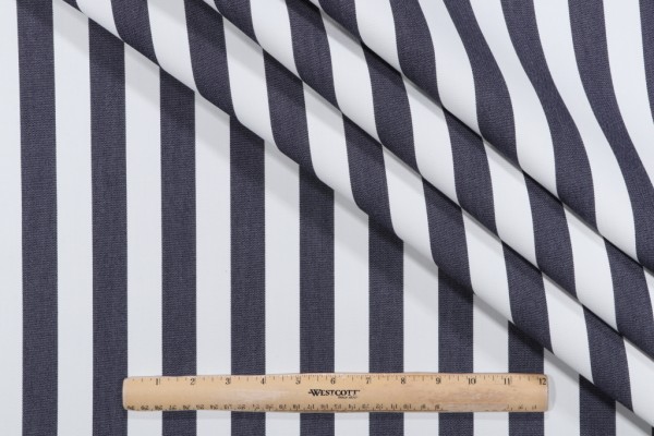 SunReal Patio Stripe Woven Solution Dyed Acrylic Outdoor Fabric in Navy 