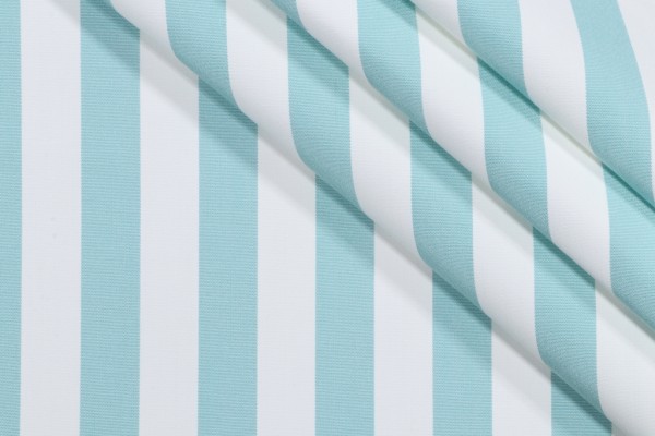 SunReal Patio Stripe Woven Solution Dyed Acrylic Outdoor Fabric in Glacier 