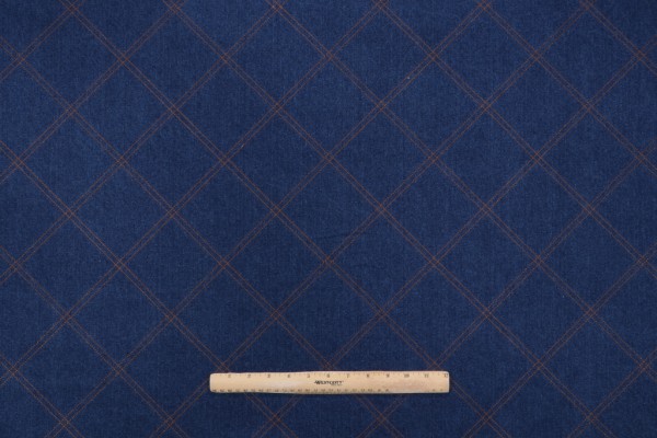 PK Lifestyles Prairie Embroidered Denim Decorator Fabric in Indigo 