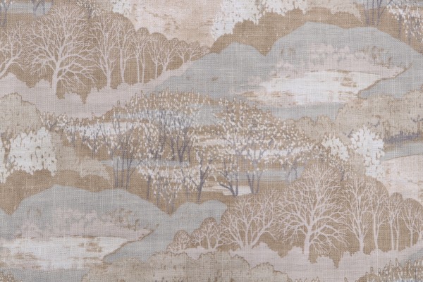 PK Lifestyles Gathering Sky Printed Drapery Fabric in Quarry-Bleach 