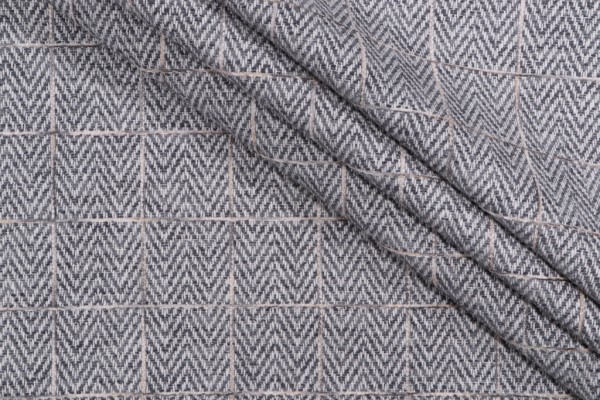 PK Lifestyles Malay Tweed Woven Upholstery Fabric in Charcoal 