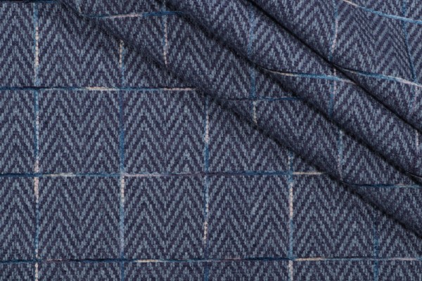 PK Lifestyles Malay Tweed Woven Upholstery Fabric in Indigo 