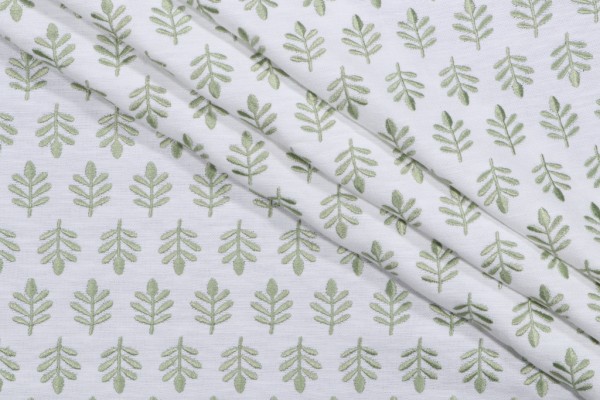 PK Lifestyles Laurel Embroidered Drapery Fabric in Spring 