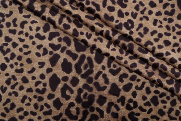 PK Lifestyles Sulu Spots Printed Velveteen Decorator Fabric in Caramel 