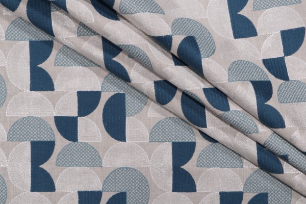PK Lifestyles Sector Embroidered Drapery Fabric in Luna 