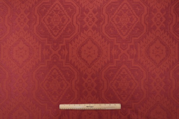 PK Lifestyles Taos Blanket Woven Upholstery Fabric in Garnet 