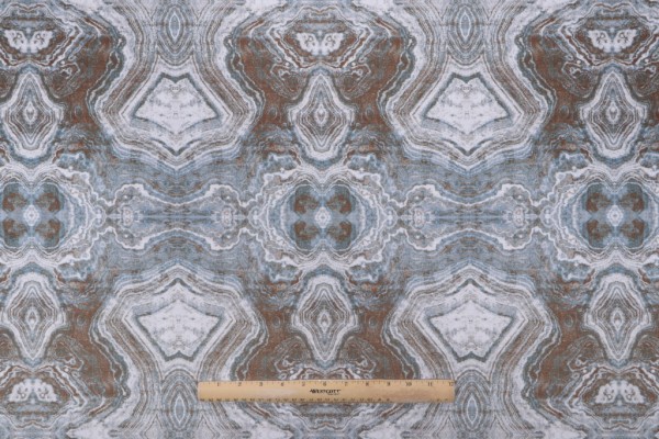 PK Lifestyles Mineral Springs Printed Velveteen Decorator Fabric in Patina 