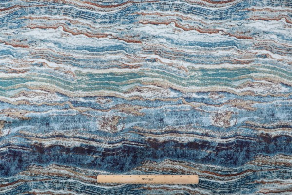 PK Lifestyles Sandstone Printed Velveteen Decorator Fabric in Glacier 
