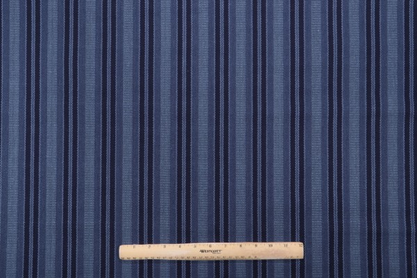 PK Lifestyles Silverton Stripe Woven Decorator Fabric in Indigo 