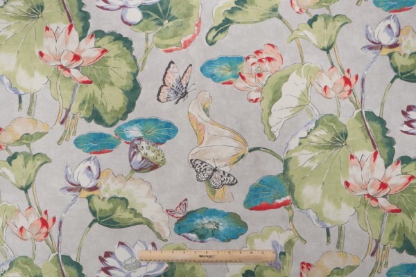 PK Lifestyles Water Garden Printed Drapery Fabric in Nectar 