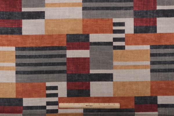PK Lifestyles Sequence Printed Drapery Fabric in Adobe 