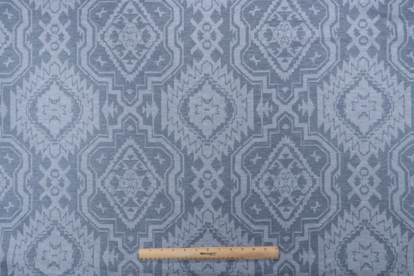 PK Lifestyles Taos Blanket Woven Upholstery Fabric in Chambray 