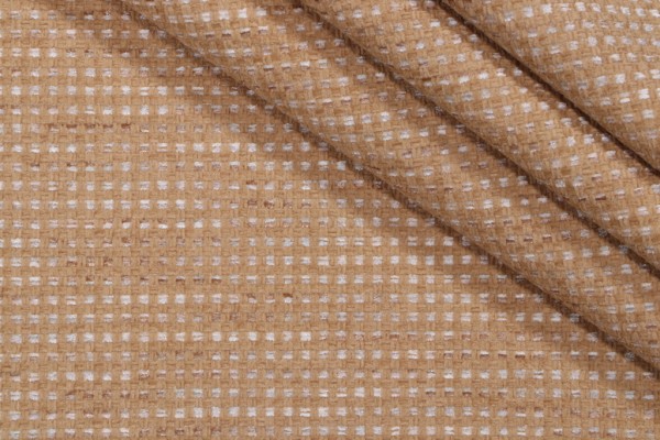 PK Lifestyles Tahitian Basket Woven Chenille Upholstery Fabric in Gold 