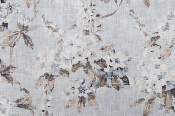 PK Lifestyles Elsa Printed Cotton Drapery Fabric in Seamist 