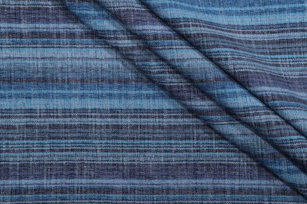 PK Lifestyles Carson Stripe Woven Chenille Upholstery Fabric in Lapis 