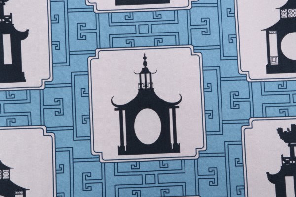 Click for 5.88 Yards Thomas Paul Folly Printed Drapery Fabric in Aqua Thomas Paul Folly Printed Drapery Fabric in Aqua