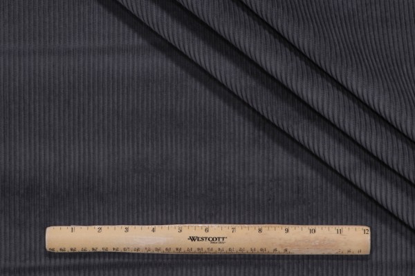 PK Lifestyles Wales Corduroy Upholstery Fabric in Graphite 