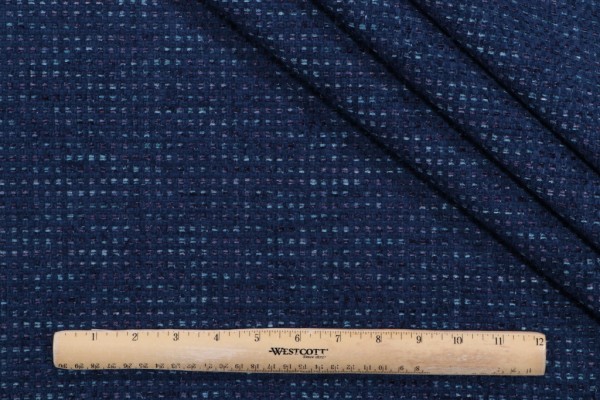 PK Lifestyles Tahitian Basket Woven Chenille Upholstery Fabric in Indigo 