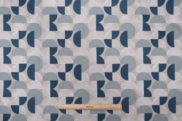 PK Lifestyles Sector Embroidered Drapery Fabric in Luna 
