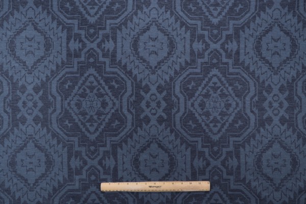 PK Lifestyles Taos Blanket Woven Upholstery Fabric in Indigo 