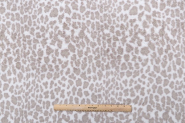 PK Lifestyles Leopard Prowl Faux-Fur Decorator Fabric in Fawn 