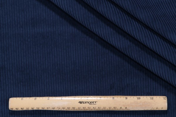 PK Lifestyles Wales Corduroy Upholstery Fabric in Denim 